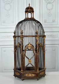 Large Antique Baroque Style Bird Cage