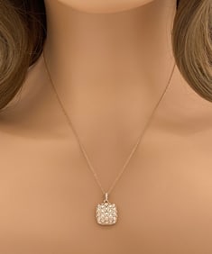 Effy Diamond And Rose Gold Pendant Necklace