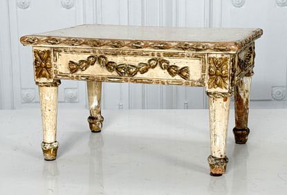 Italian Neoclassical Painted Wood Footstool