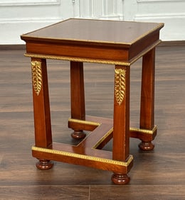 Empire Style Mahogany & Gilt Bronze Side Table