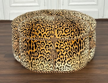 Large Animal Print Ottoman