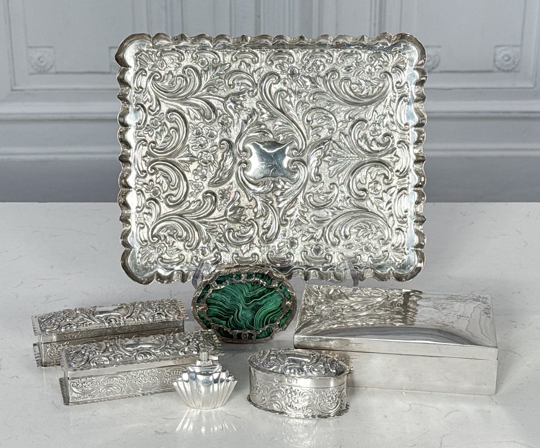 Seven Sterling Silver Vanity Items (1 of 16)