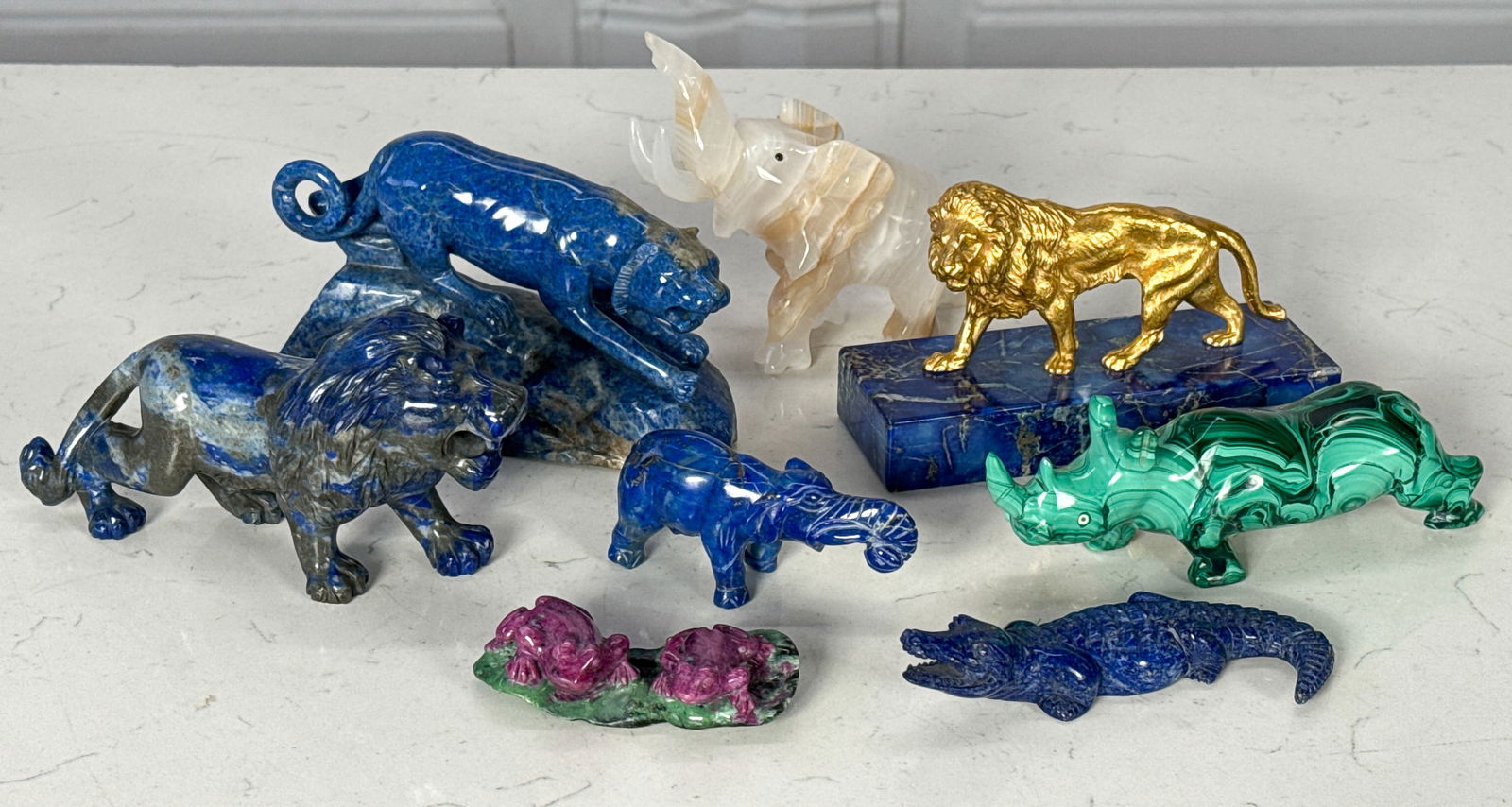 Eight Carved Hardstone Animal Figures (1 of 8)