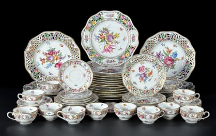 Assembled Dresden Porcelain Dinner Service