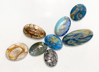Thor & Jennifer Bueno Glass Riverstone Sculptures