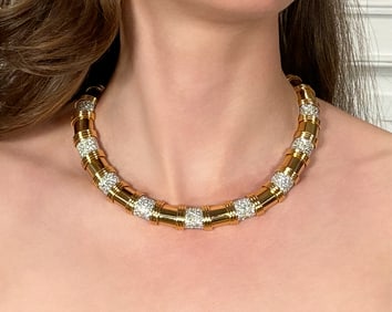 Gubelin Diamond And 18k Yellow Gold Necklace