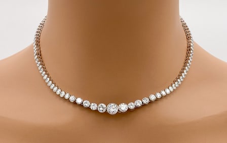 Diamond And Platinum Riviera Necklace