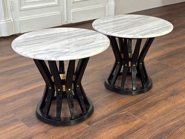 Pair Edward Wormley Style Sheaf Of Wheat Tables