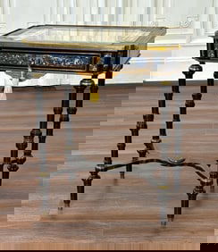 Napoleon III Inlaid Ebonized Table Vitrine