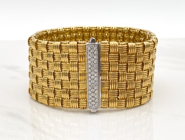 Roberto Coin Appassionata 18k YG Diamond Bracelet