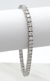 Diamond And Platinum Tennis Bracelet