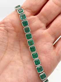 Emerald And Platinum Bracelet
