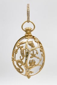 Temple St. Clair Rock Crystal & Diamond Pendant