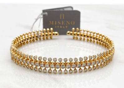 New Miseno Diamond And 18k Yellow Gold Bracelet