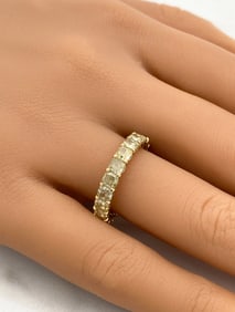 GIA Roman Malakov Yellow Diamond 18k Eternity Band
