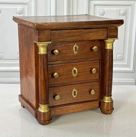 Miniature Empire Style Commode Chest