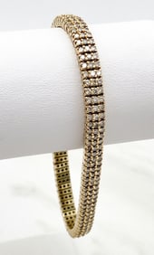 Diamond And 14k Gold Bracelet