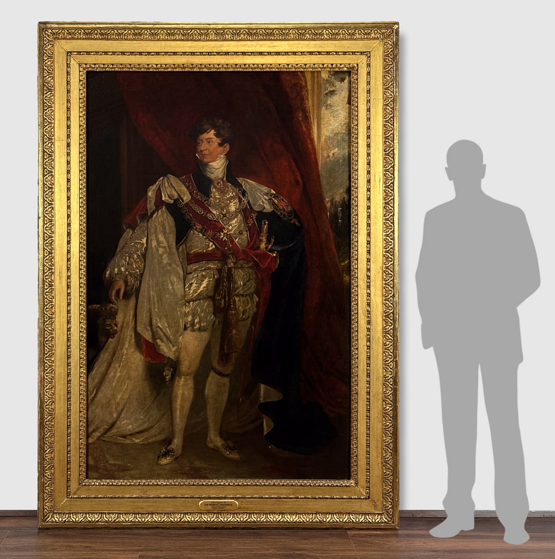 Attr. Sir Thomas Lawrence, English, 1769-1830: Attributed To Sir Thomas Lawrence, English, 1769-1830, Portrait Of King George IV Of England, Oil On Canvas, 78 X 48.25 Inches, Labels Verso Include A. B. Robbs Jr 00196, Columbus Gallery Of Fine Art