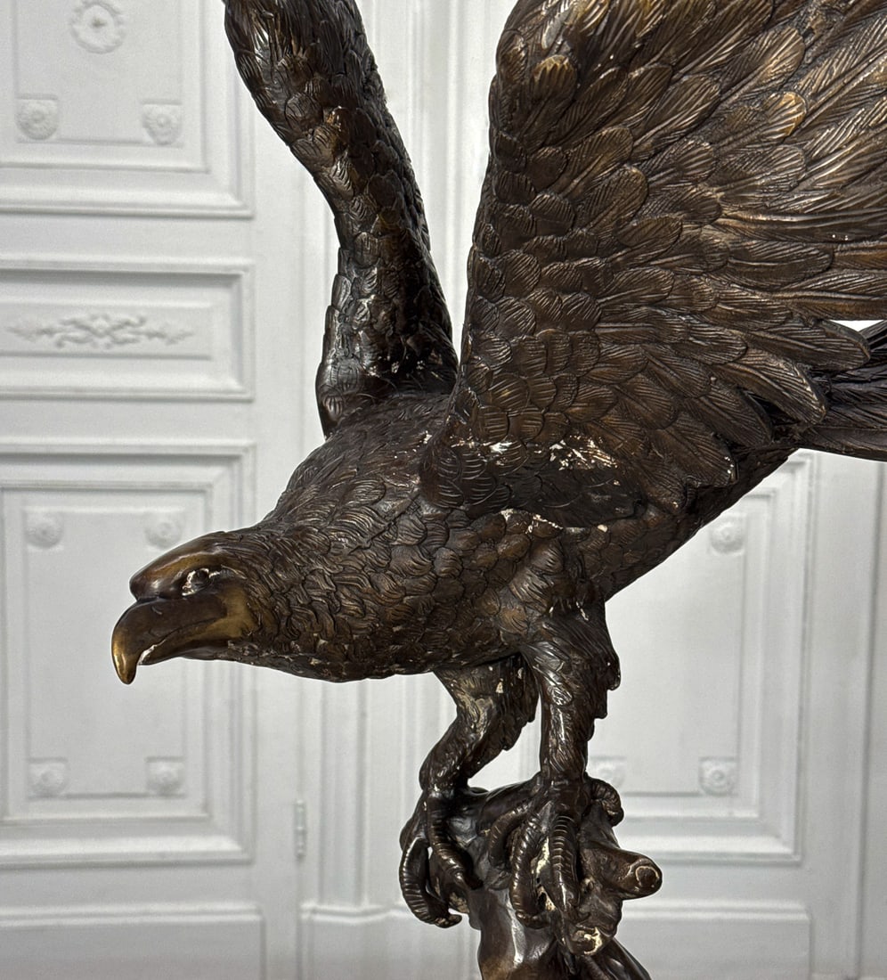 Large Bronze Eagle After Moignez - 2