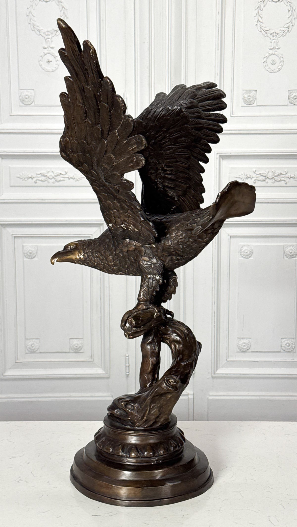 Large Bronze Eagle After Moignez - 6