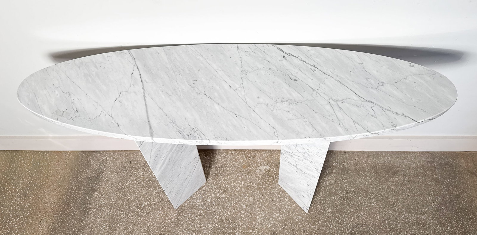 White Carrara Marble Console Table - 2