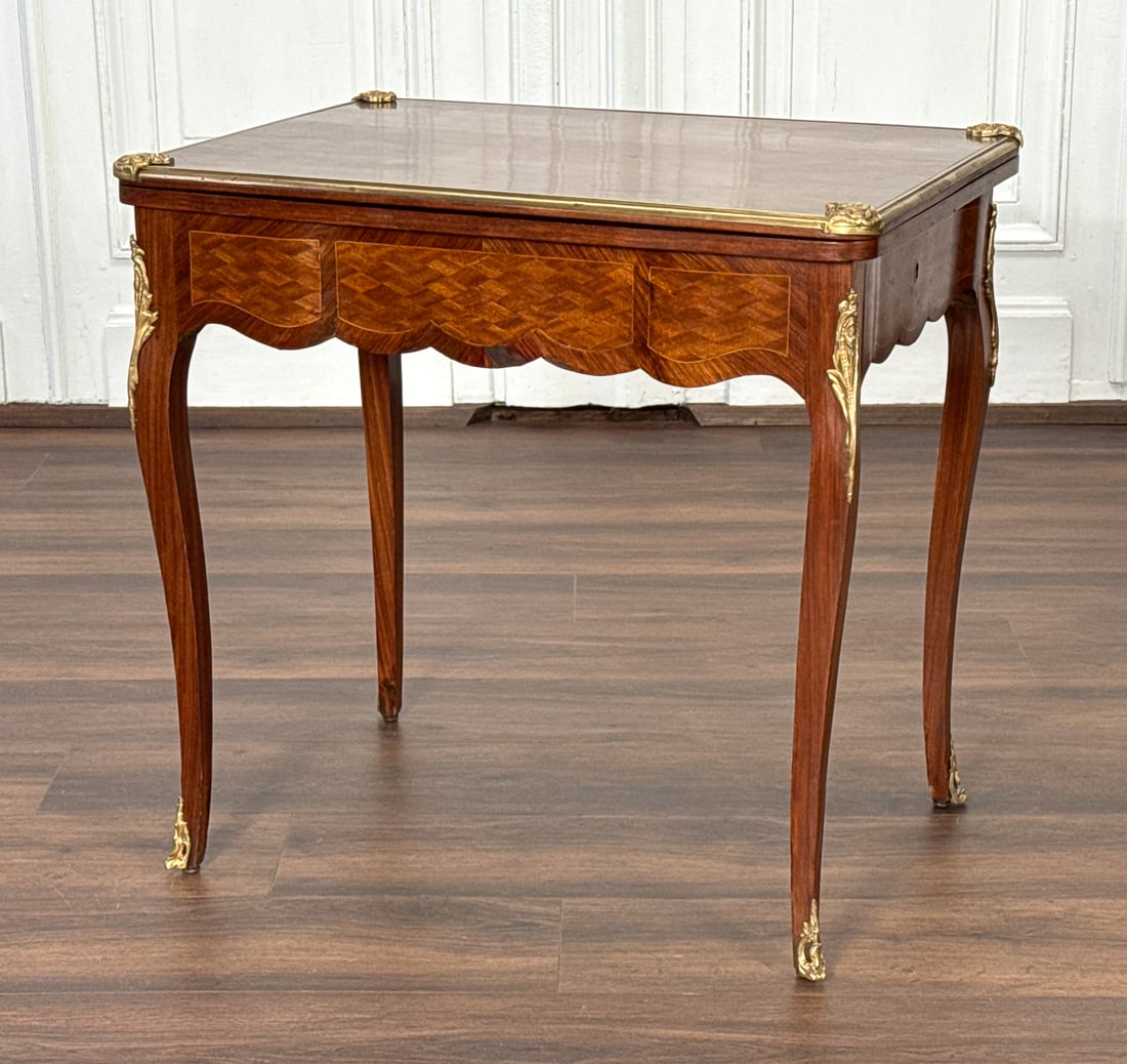 Louis XV Style Inlaid Kingwood Games Table (1 of 9)
