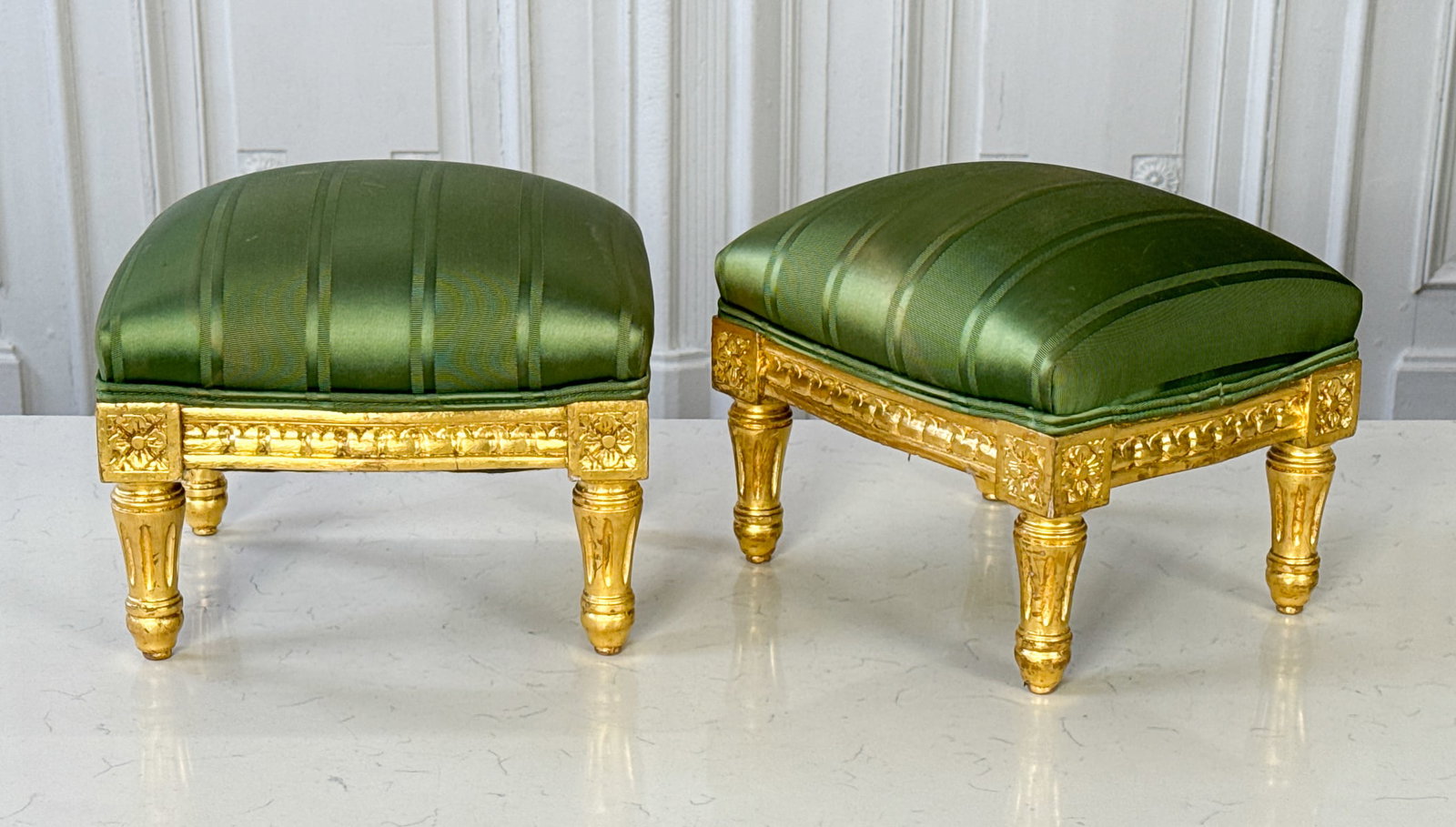 Pair Small Louis XVI Style Footstools (1 of 6)