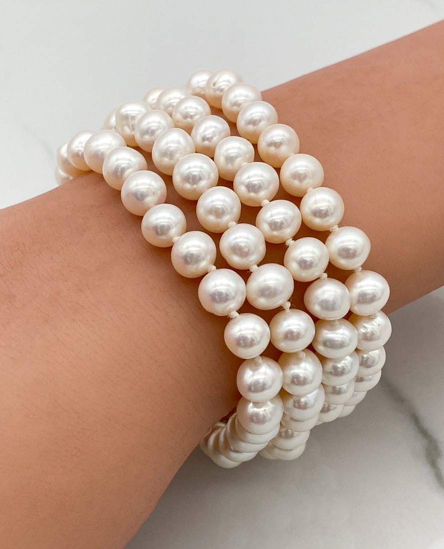 4-Strand Pearl And 14k Yellow Gold Bracelet (1 of 2)