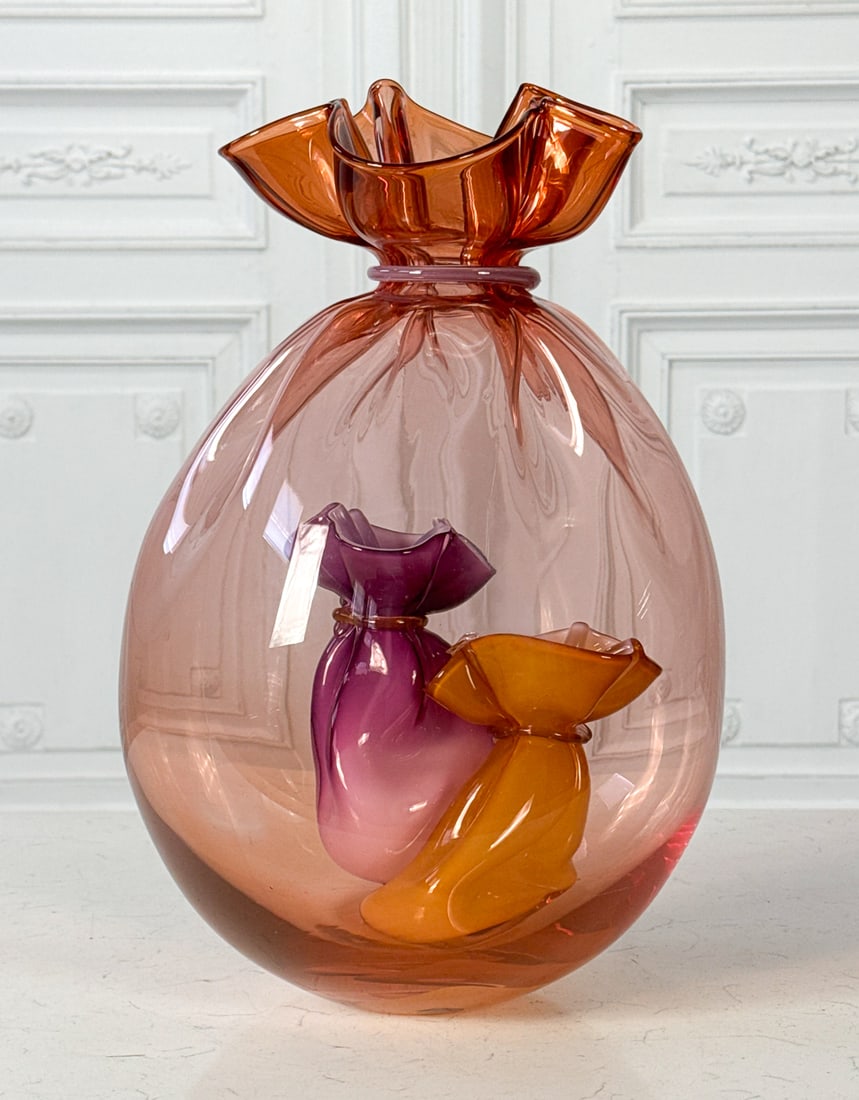 Littleton-Vogel Bags Studio Glass Sculpture