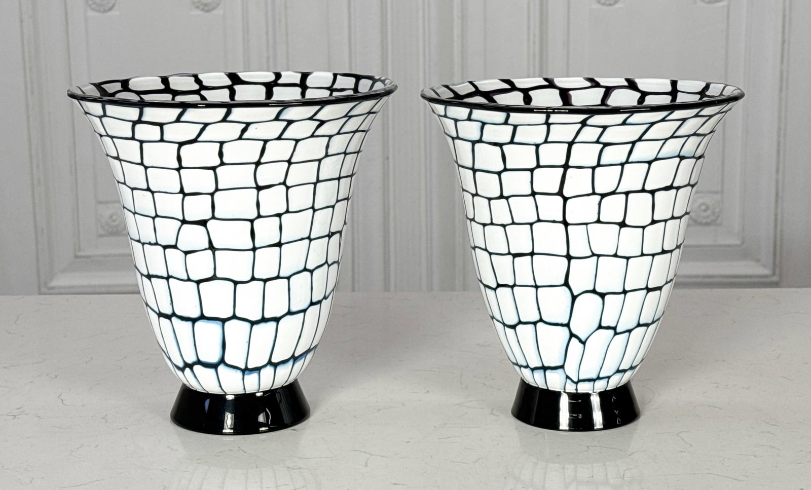 Pair Barovier & Toso Murano Glass Vases (1 of 8)