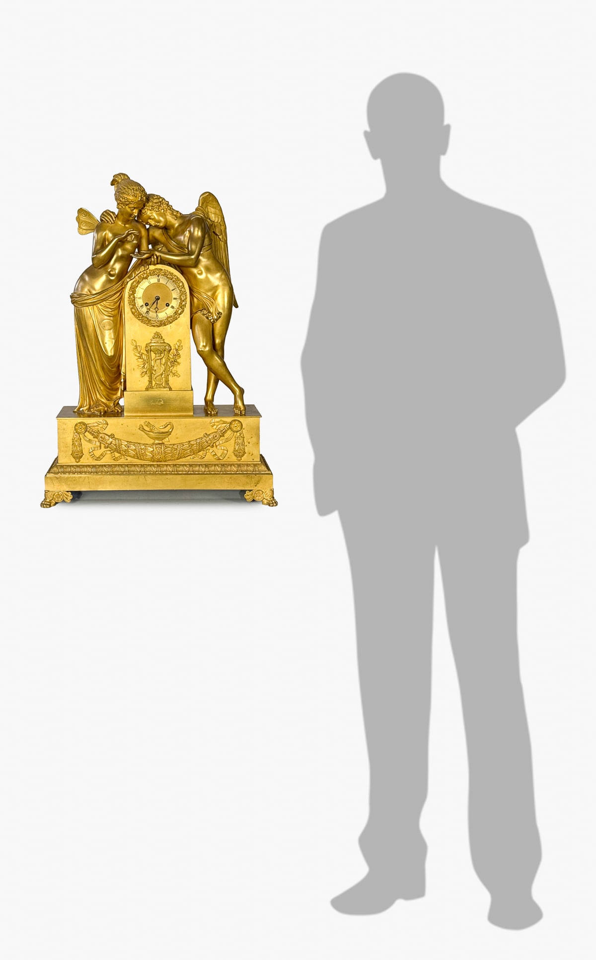 Empire Cupid & Psyche Ormolou Clock - 2