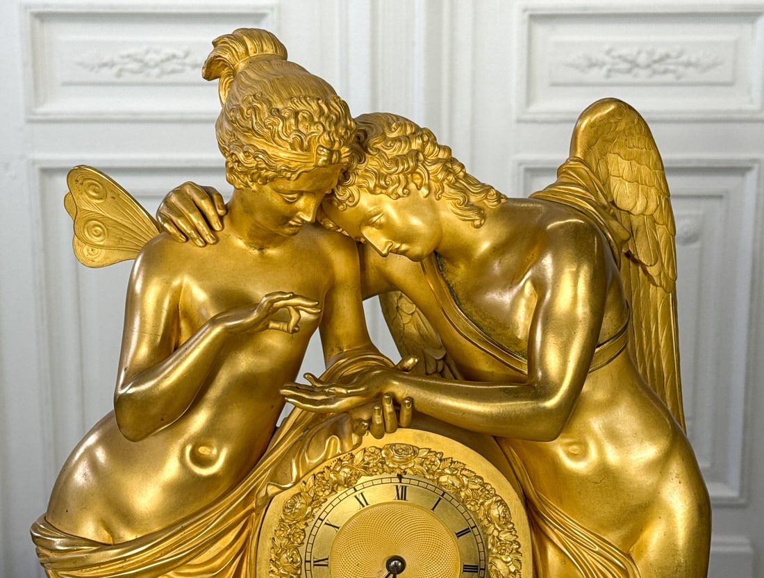 Empire Cupid & Psyche Ormolou Clock - 3