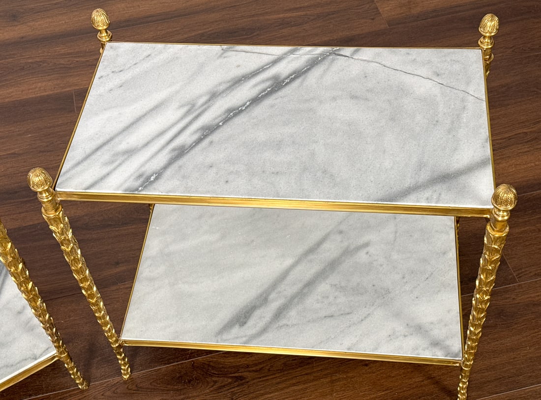 Pair Bagues Manner Bronze Side Tables - 3
