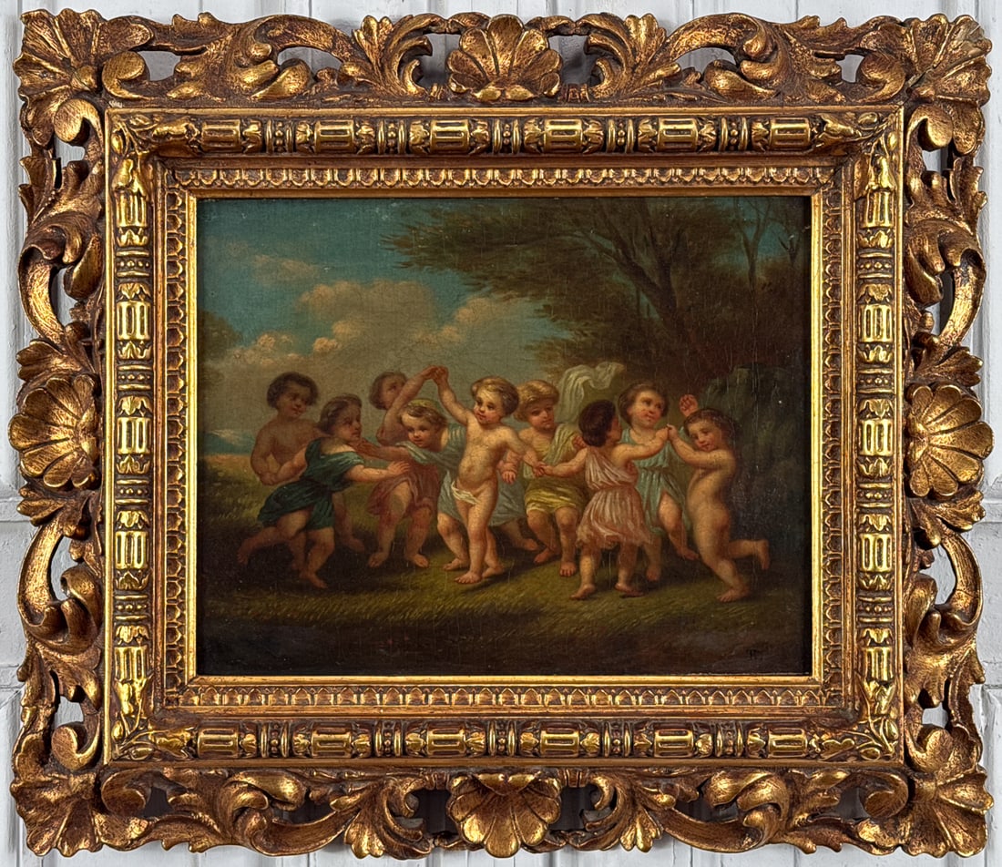 Continental Cavorting Putti Painting - 2
