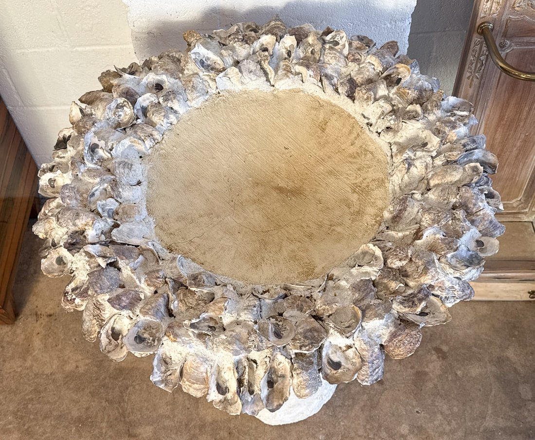 Oyster Shell Grotto Birdbath - 2