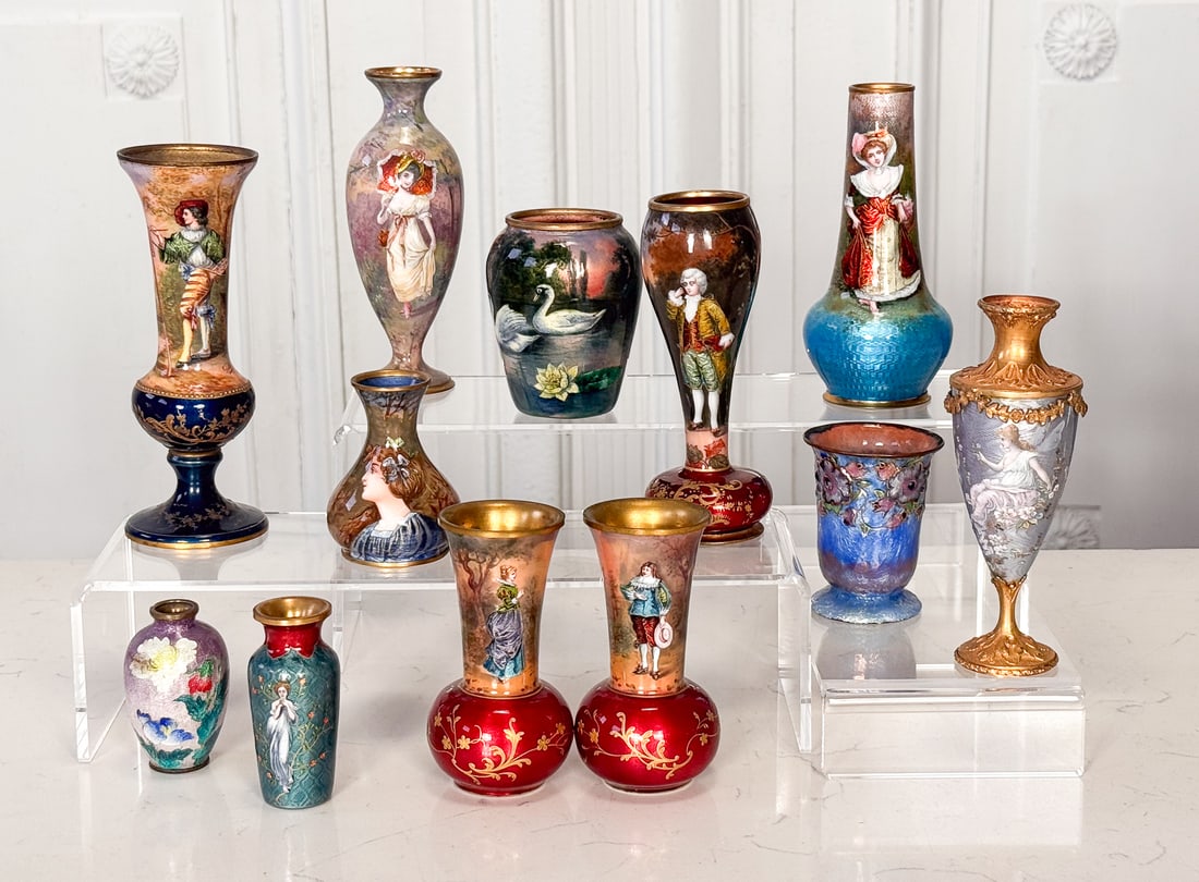 Twelve French Limoges Painted Vases (1 of 8)