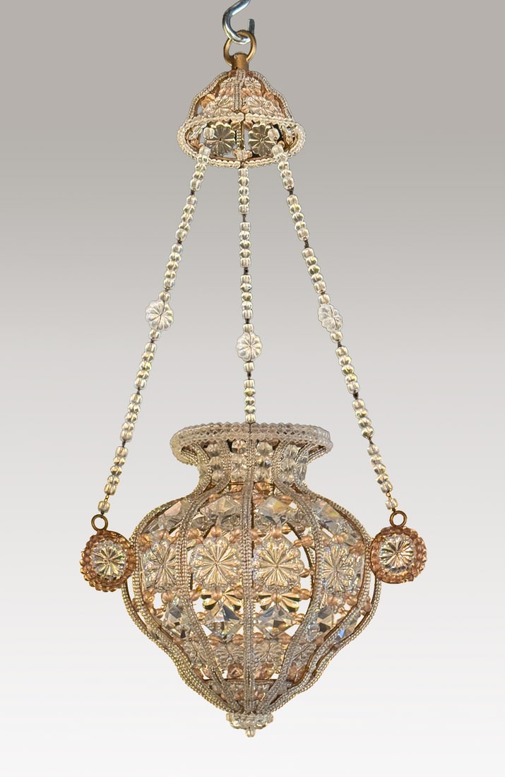 Italian Beaded Crystal Chandelier (1 of 5)
