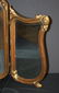 French Louis Xv 3 Panel Gilt Wood Vanity Mirror - 4