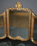 French Louis Xv 3 Panel Gilt Wood Vanity Mirror - 5