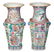Pair Of Antique Chinese Rose Medallion Vases
