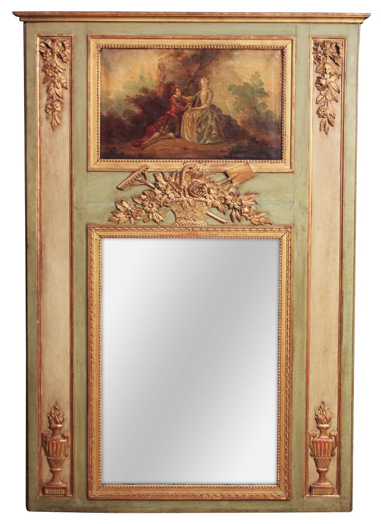 19th Century French Parcel Gilt Trumeau With (1 of 10)