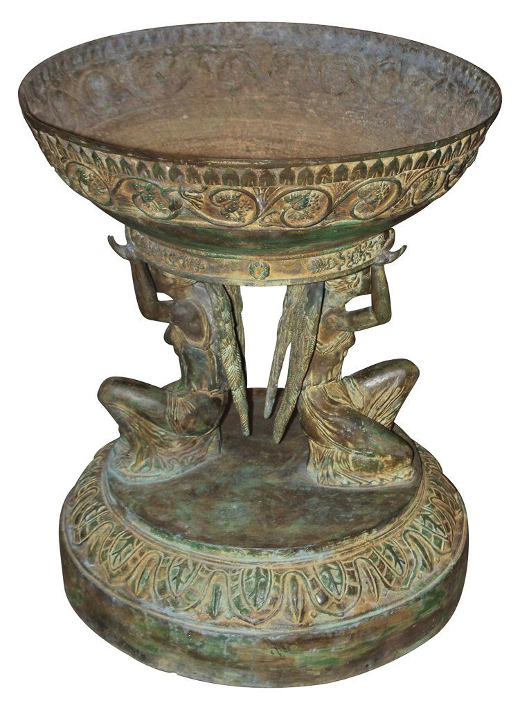 Patinated Bronze Figural Planter (1 of 6)