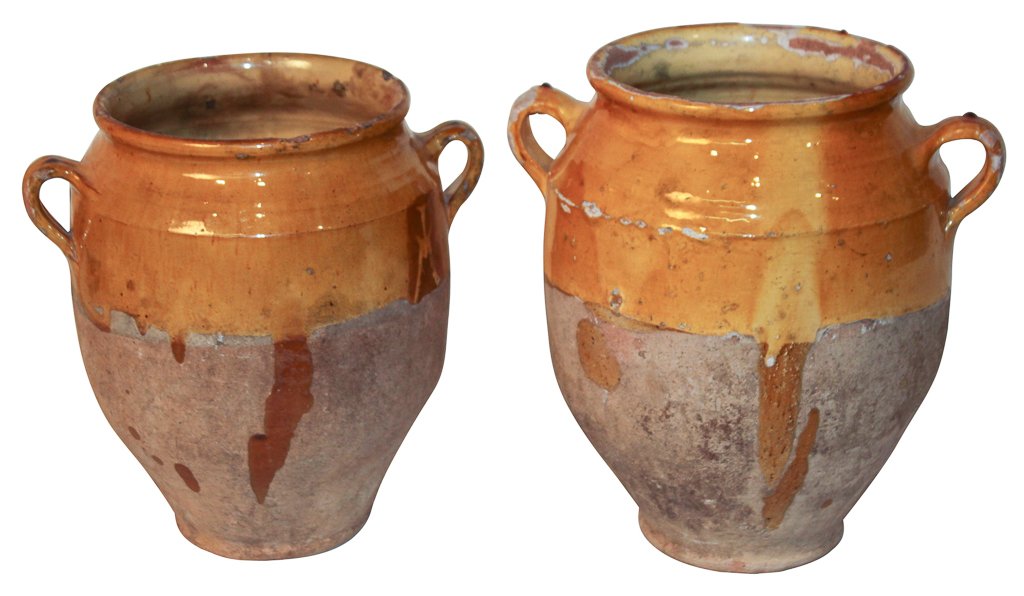 Group Of 2 French Glazed Pottery Jars (1 of 8)