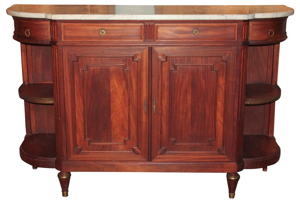 French Walnut Louis Xvi Style Server With (1 of 9)