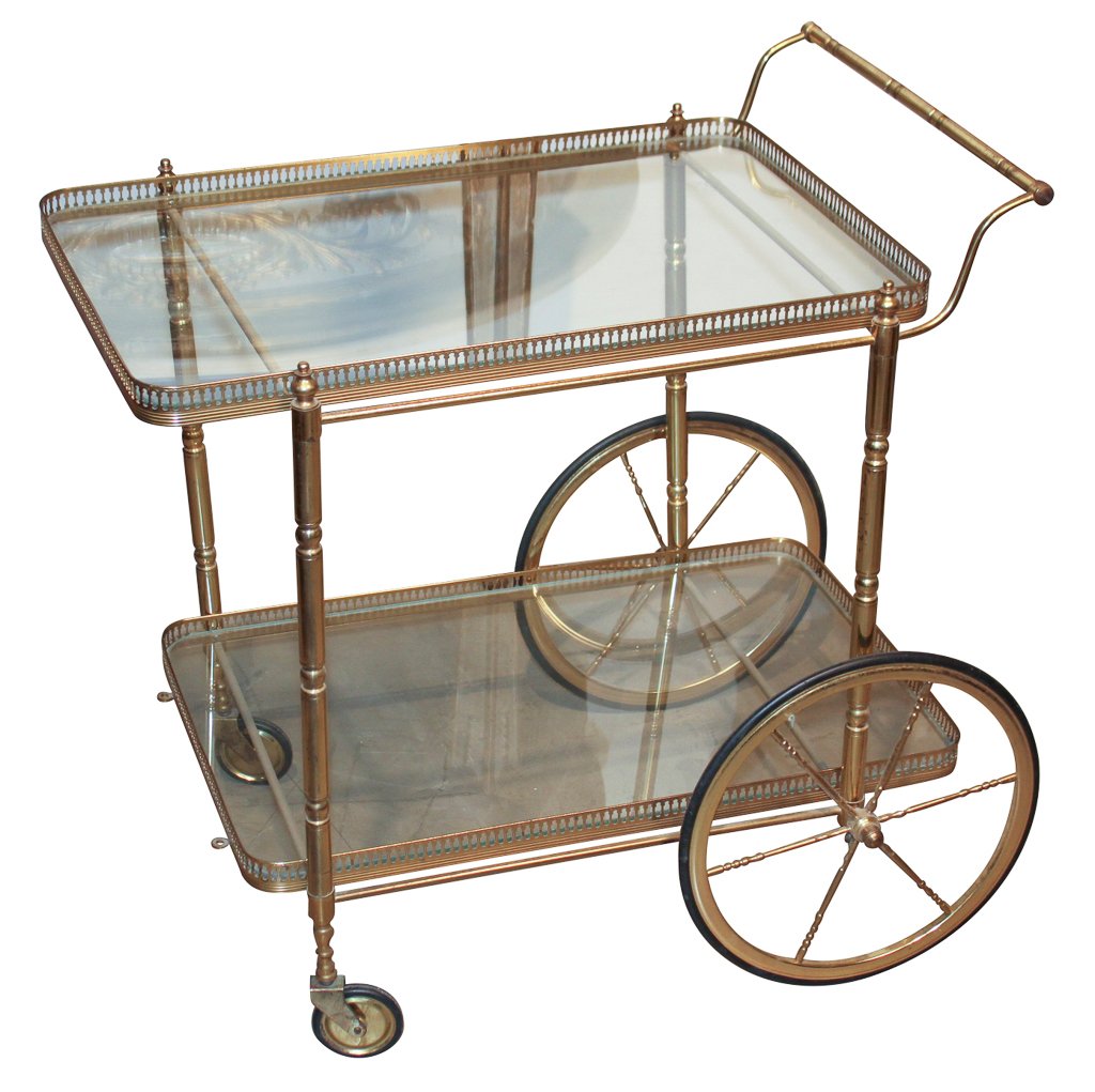 English Brass Tea Cart (1 of 5)