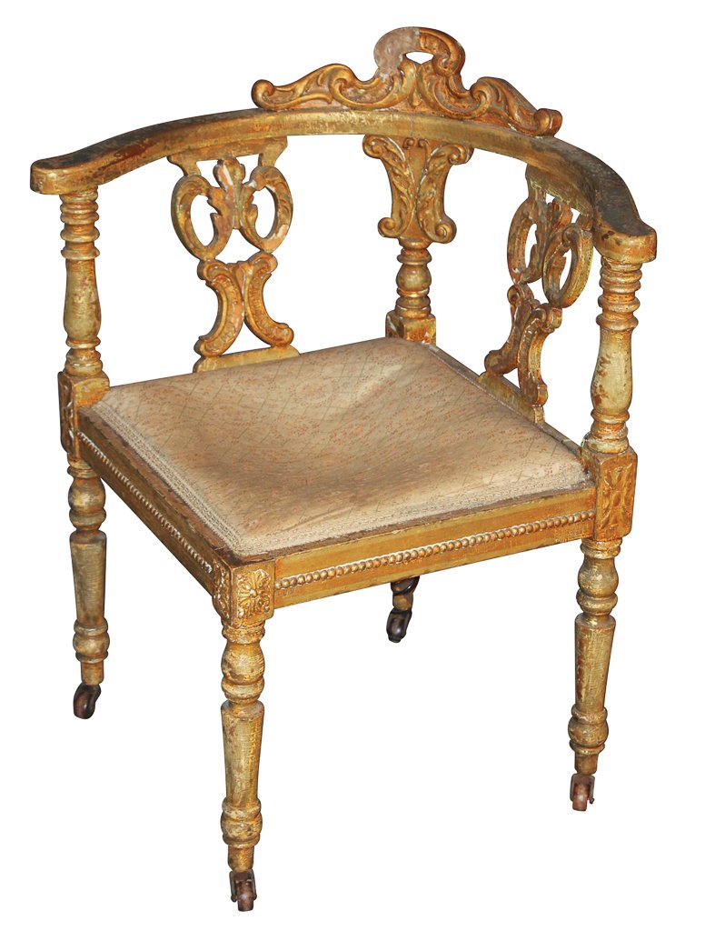 Early Continental Painted Corner Chair (1 of 7)