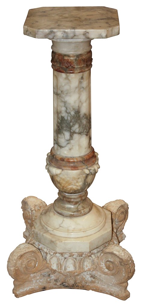 19th Century French Marble Pedestal On Stone (1 of 8)