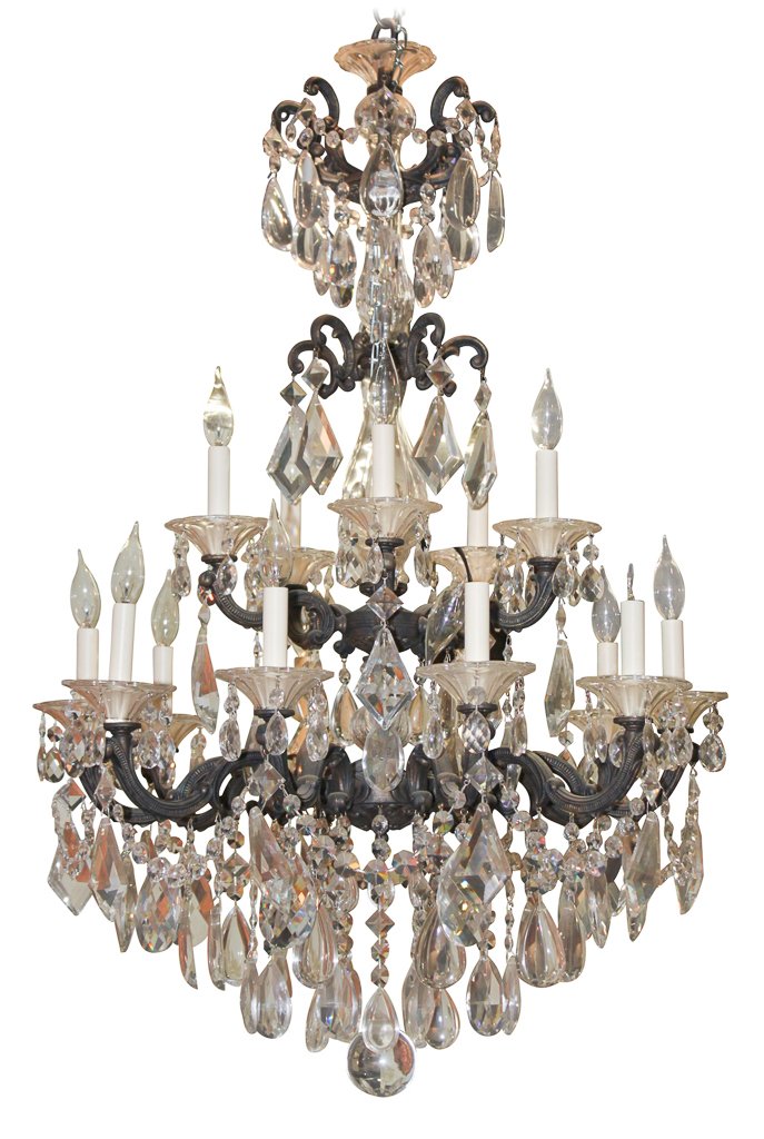 Antique Continental Bronze And Crystal (1 of 7)