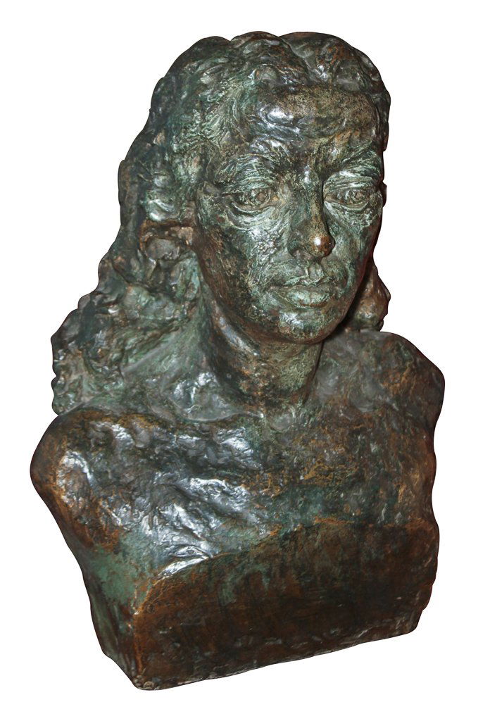 Bronze Bust Of Lady Signed And Dated 1945 (1 of 7)