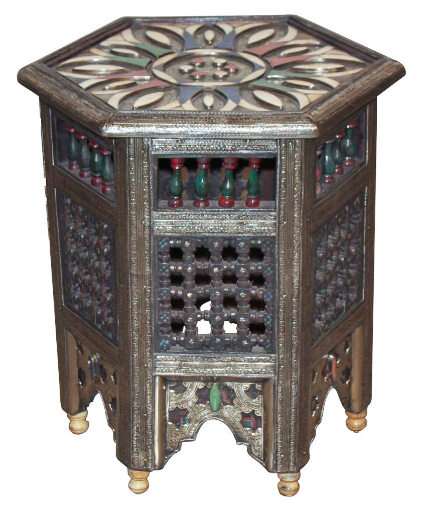 Chinese Hexagonal Side Table (1 of 4)
